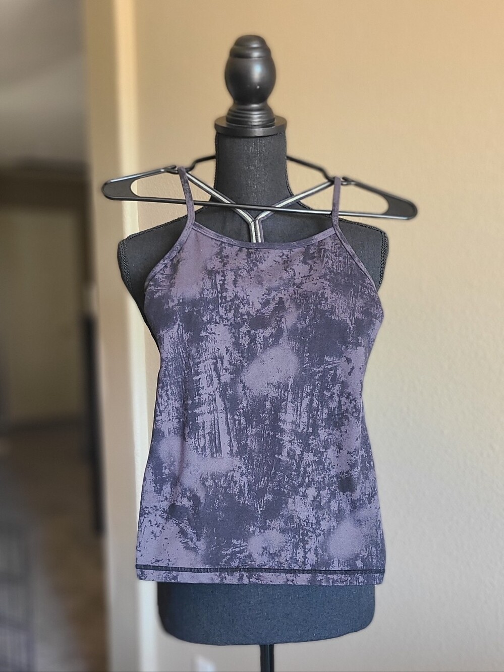 lululemon athletica Black and Grey Marble-Effect Strappy Tank